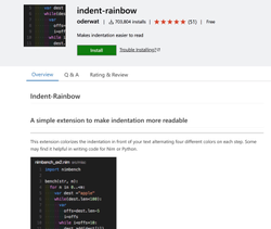 Plugins: Indent Rainbow