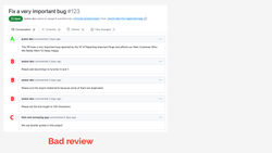 Bad code review