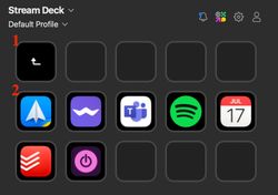 'Apps' folder in Stream Deck's application