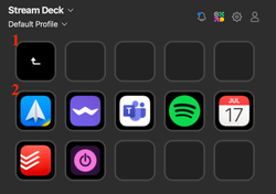 'Apps' folder in Stream Deck's application