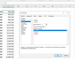 How number 941 looks like in Excel